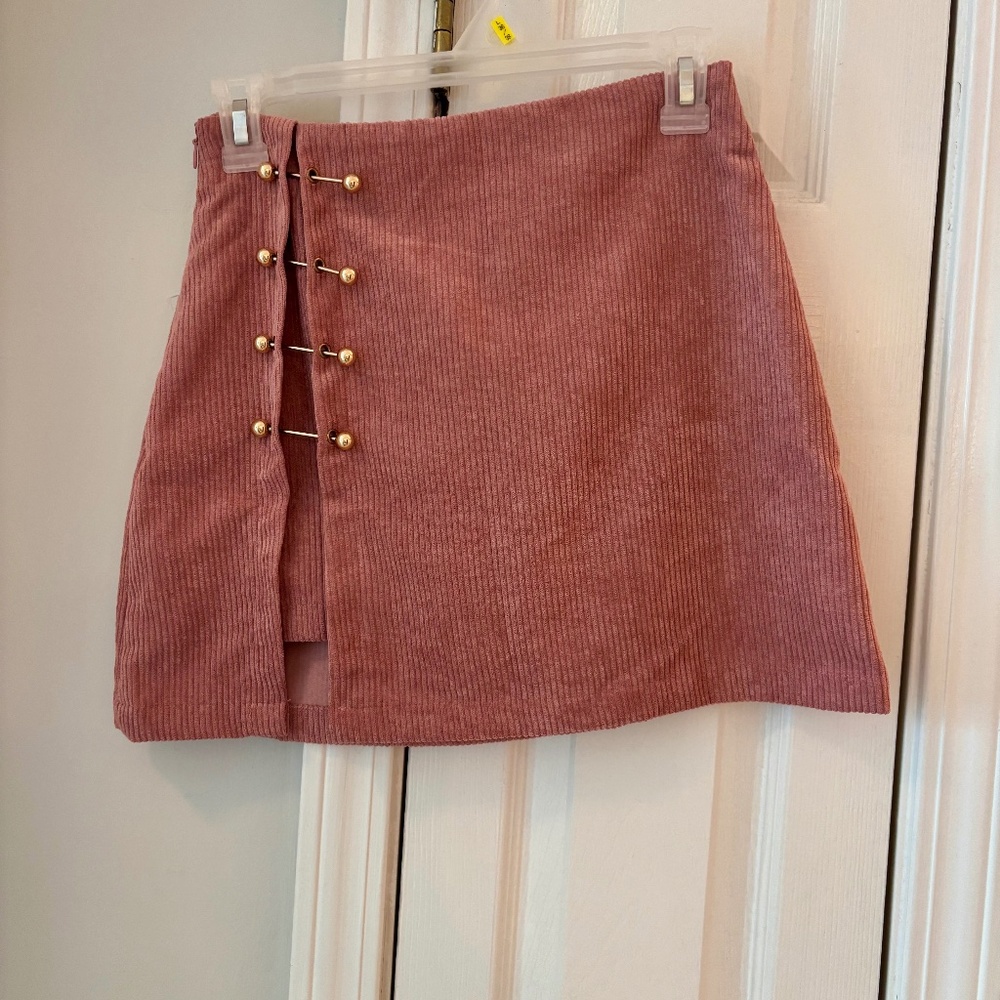 Pink Corduory Skirt